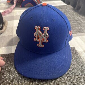 Mets New Era 59FIFTY low profile 7 1/2 blue hat